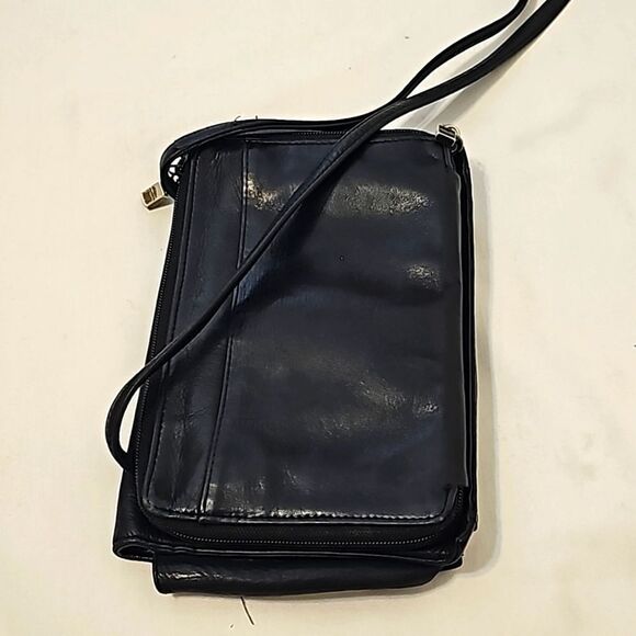 Perlina vintage leather crossbody purse - Picture 2 of 9